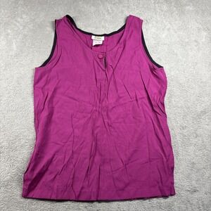 VTG Jason Roberts Dress Blouse Womens Size M High Button Top